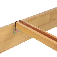 ANVA Mid-Century Modern Solid Wood Platform Bed Frame — Slatted Headboard | King, Queen Solid hevea hardwood.