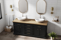 1.5 in. Thick Unfinished Hevea Solid Wood Butcher Block Countertop (Multiple Sizes)