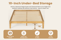 Thor Japanese Joinery Bed Frame with Thorlock Joints (Light Oak Finish)