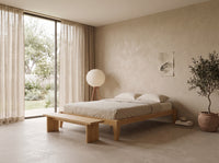 Thor Japanese Joinery Bed Frame with Thorlock Joints (Light Oak Finish)
