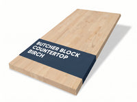 1.5 in. Thick Birch Wood Butcher Block Counter Tops, Unfinished Solid Wood Slabs in Multiple Sizes