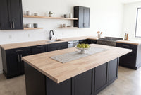 1.5 in. Thick Unfinished Hevea Solid Wood Butcher Block Countertop (Multiple Sizes)