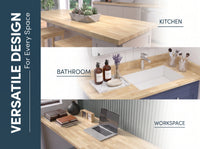 1.5 in. Thick Unfinished Hevea Solid Wood Butcher Block Countertop (Multiple Sizes)