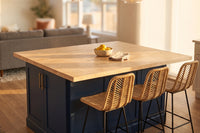 1.5 in. Thick Unfinished Hevea Solid Wood Butcher Block Countertop (Multiple Sizes)