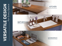 1.5 In. Thick Pre-finished Hevea Butcher Block Countertop (UV Light Brown)