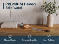1.5 In. Thick Pre-finished Hevea Butcher Block Countertop (UV Light Brown)