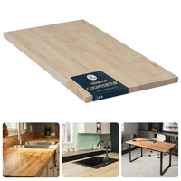 1.5 in. Thick Birch Wood Butcher Block Counter Tops, Unfinished Solid Wood Slabs in Multiple Sizes