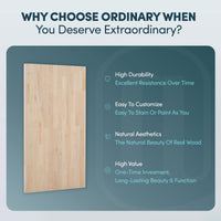 1.5 in. Thick Birch Wood Butcher Block Counter Tops, Unfinished Solid Wood Slabs in Multiple Sizes