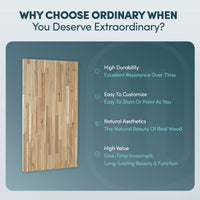1.5 in. Thick Acacia Wood Butcher Block Counter Tops, Unfinished Solid Wood Slabs in Multiple Sizes