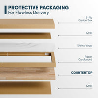 1.5 in. Thick Acacia Wood Butcher Block Counter Tops, Unfinished Solid Wood Slabs in Multiple Sizes