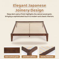 Thor Japanese Joinery Bed Frame with Thorlock Joints (Walnut Finish)