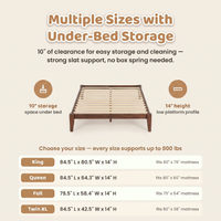 Thor Japanese Joinery Bed Frame with Thorlock Joints (Walnut Finish)