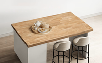 1.5 in. Thick Unfinished Hevea Solid Wood Butcher Block Countertop (Multiple Sizes)